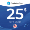 25$ PSN USA PlayStation Network GiftCards