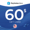 60$ PSN USA PlayStation Network GiftCards